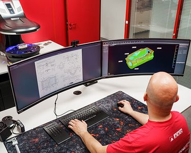Medição por digitalização 3D interna da empresa